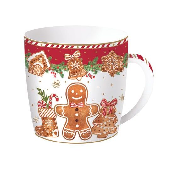 Vánoční porcelánový hrnek 350ml Fancy Gingerbread, Easy Life
