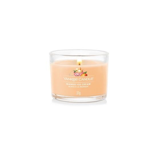 Yankee Candle - Plněná votivní svíčka ve skle Mango Ice Cream