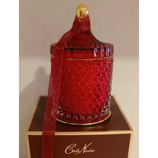 Côte Noire - Large Art Deco svíčka Red & Gold, Rose Oud