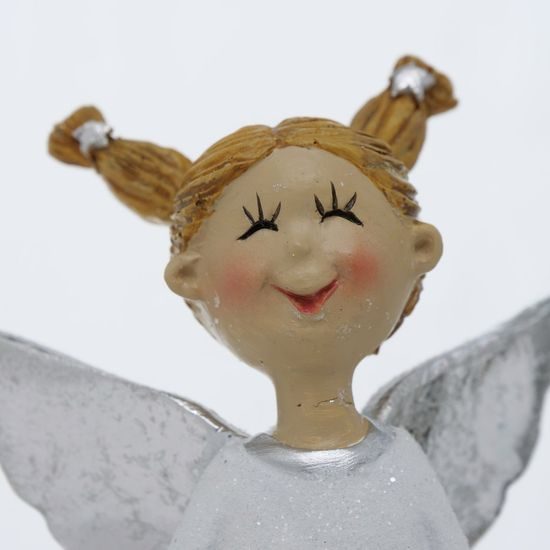 Vianočný figúrka anjel Carmenia 7x5x13cm, 1ks