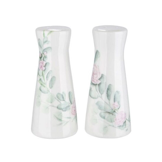 Porcelánový set Soľnička + korenička Botanic Chic, 8,7x4 cm