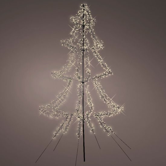 Vánoční venkovní dekorace strom s LED osvětlením, 180x300 cm