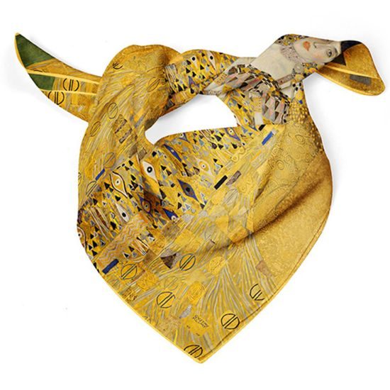 Hedvábný šátek Adele Bloch 52x52cm, Gustav Klimt