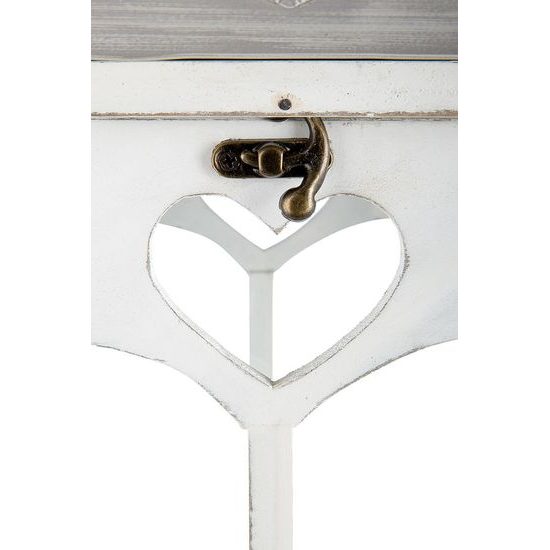 Drevený lampáš Cuoris biely, 1ks