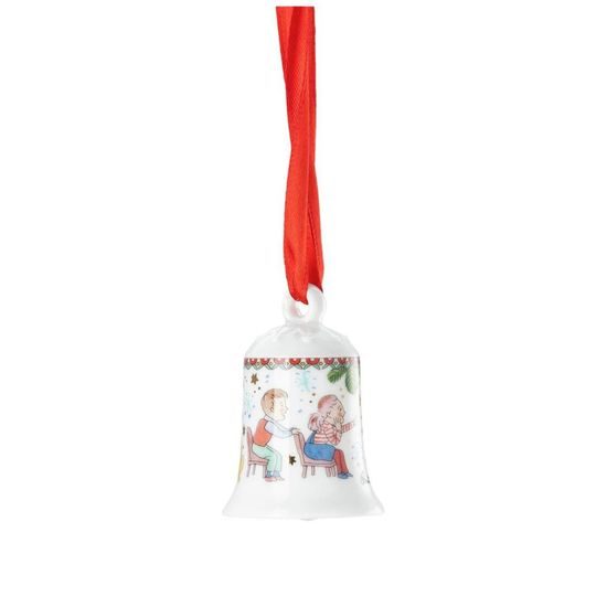 Vánoční porcelánová ozdoba mini zvoneček, Kouzelník, Vánoční radovánky 2025, 5 cm, Rosenthal