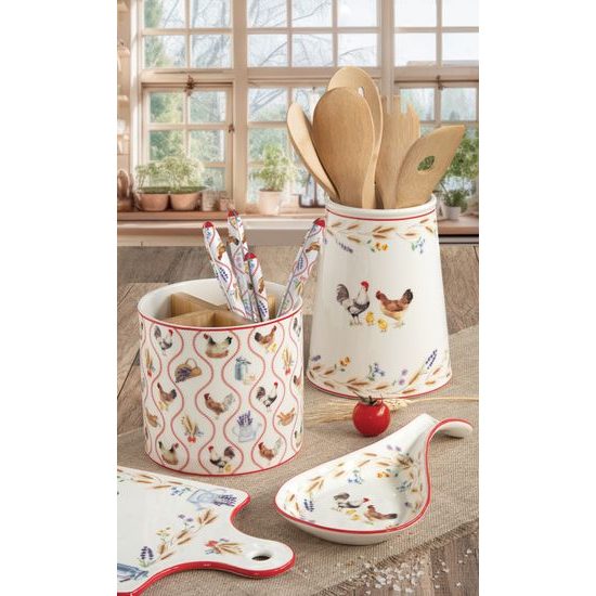 Porcelánová odkládací lžíce Country Life v dárkovém balení 26x12 cm, Easy Life