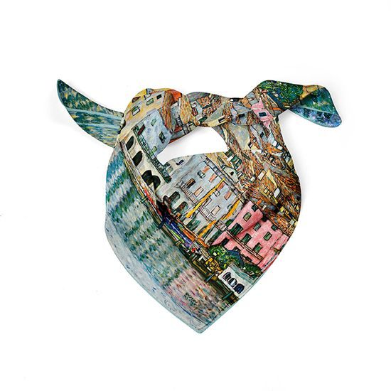 Hodvábna šatka Malcesine 52x52cm, Gustav Klimt