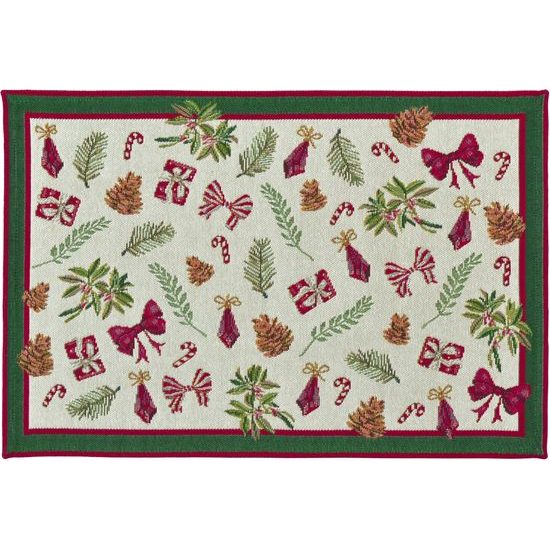 Vianočné gobelínové prestieranie na stôl Xmas Ornaments 32x48cm, Sander