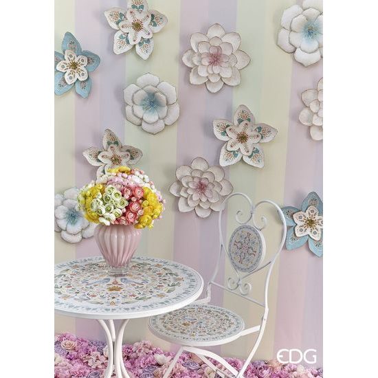 Umělá květina svazek pryskyřníků bílá/zelená 1ks, 30cm