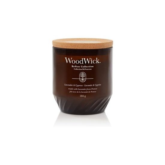 WoodWick - ReNew Lavender & Cypress svíčka střední, 184 g