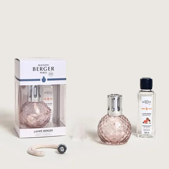 Maison Berger Paris - Dárková sada: Katalytická lampa Disco šedá + Ambrový prach, 250ml