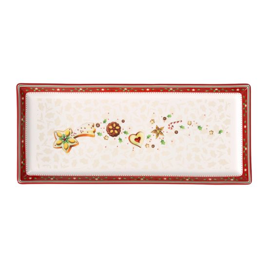 Winter Bakery Delight Hranatý koláčový podnos 39,7 x 17,3 x 2,9 cm, Villeroy & Boch