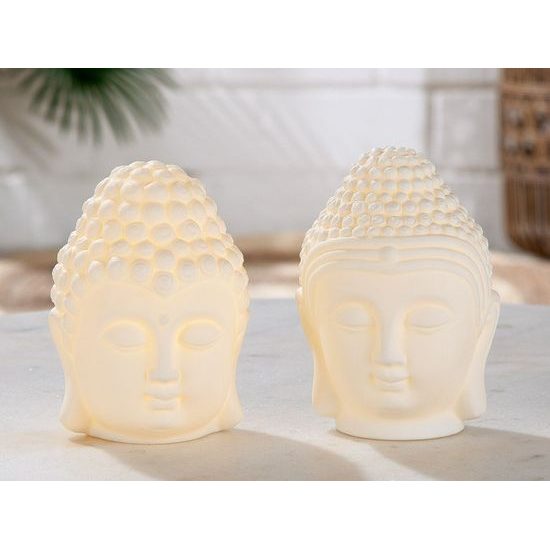 Keramická dekorácia Budha s LED osvetlením 1ks, 10x11x14 cm