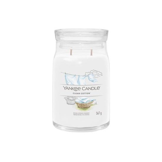 Yankee Candle - Signature vonná svíčka Clean Cotton, 567g