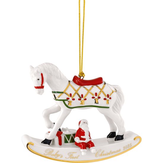 Christmas Classic Vánoční ozdoba houpací kůň 2025, 11x4x9 cm, Villeroy & Boch