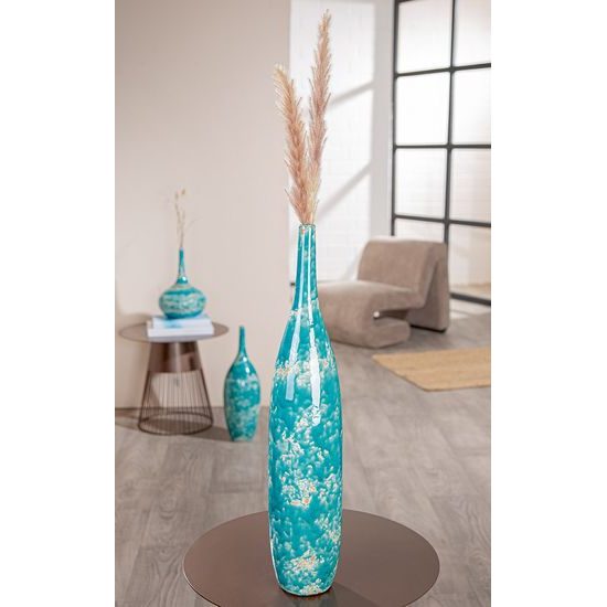 Keramická váza Actros modrá, 13x60 cm
