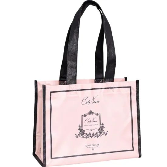 Côte Noire - dárková taška na malou svíčku růžová, 25x19x11 cm