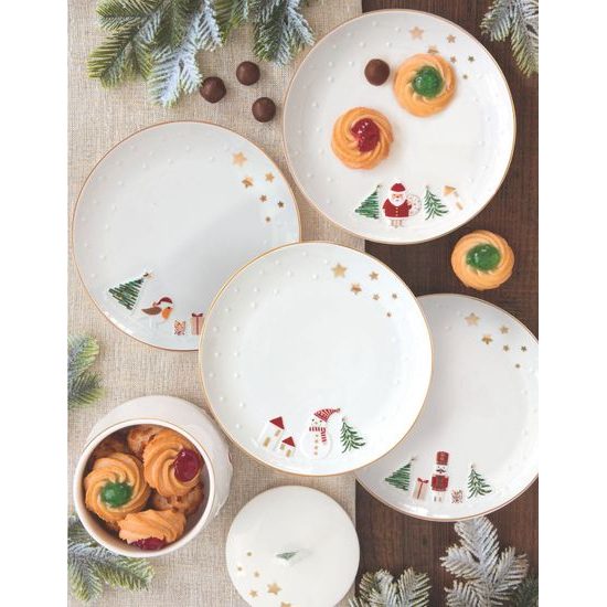 Vánoční porcelánová dóza na cukroví Let it Snow 11x15 cm, Easy Life