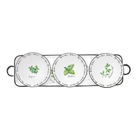 Porcelánová sada na dip Herbarium 37x10 cm, Easy Life