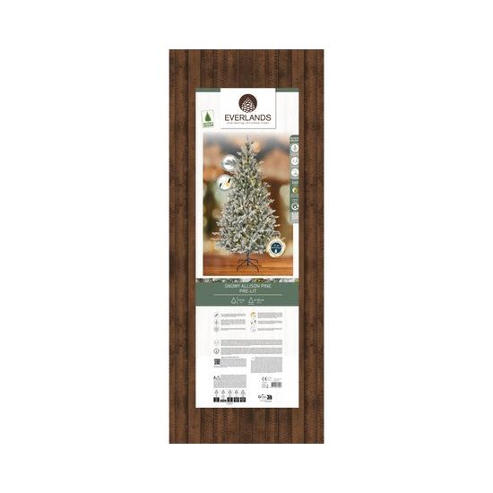 Vánoční umělý zasněžený strom borovice Allison 560 LED, 152x240 cm