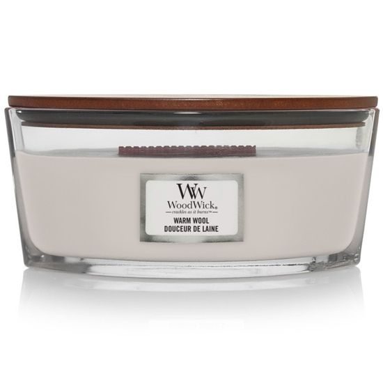 WoodWick - Warm Wool, svíčka loď 453.6 g