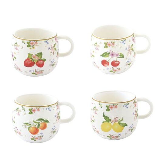 Porcelánový hrnek na čaj/kávu Fancy Fruit 400ml, Easy Life