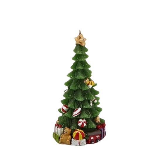 Vánoční dekorace svíčka ve tvaru stromečku, 12,5 cm