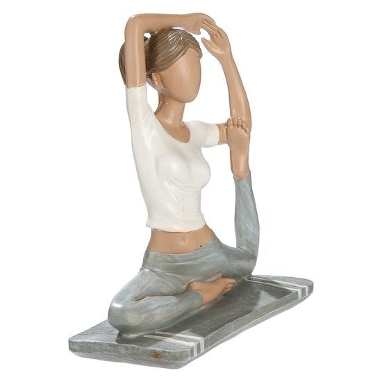 Dekorace figura žena jogínka Hannah, 5,5x14x14 cm