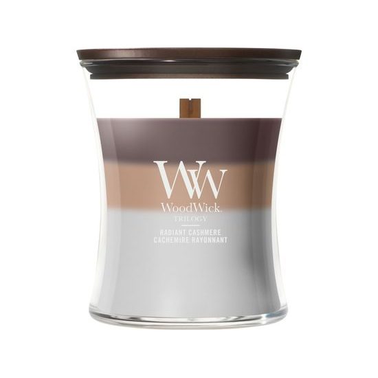WoodWick - Trilogy Radiant Cashmere svíčka váza střední, 275 g