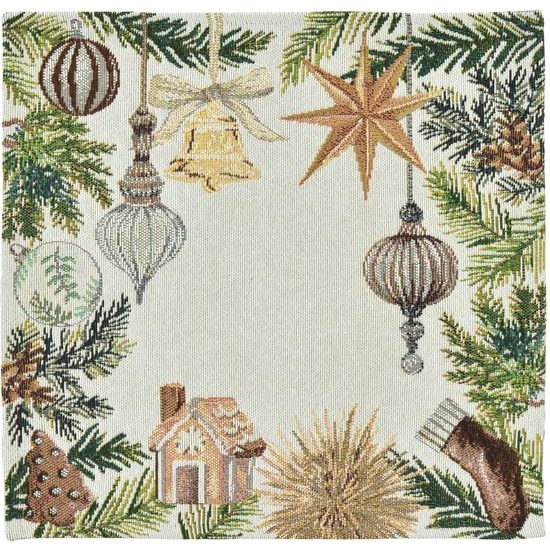 Vianočné gobelínové prestieranie na stôl Xmas Decor 32x32cm, Sander