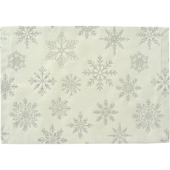 Vianočné prestieranie Cristallo Luce bielo-strieborné 35x50 cm, Sander