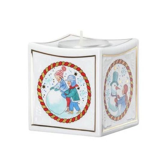 Vianočný svietnik na čajovú sviečku Vianočné radovánky s 6,5 cm, Rosenthal