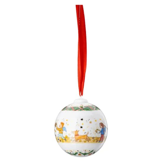 Vianočná porcelánová ozdoba na stromček gula Christmas Lights 6 cm, Rosenthal