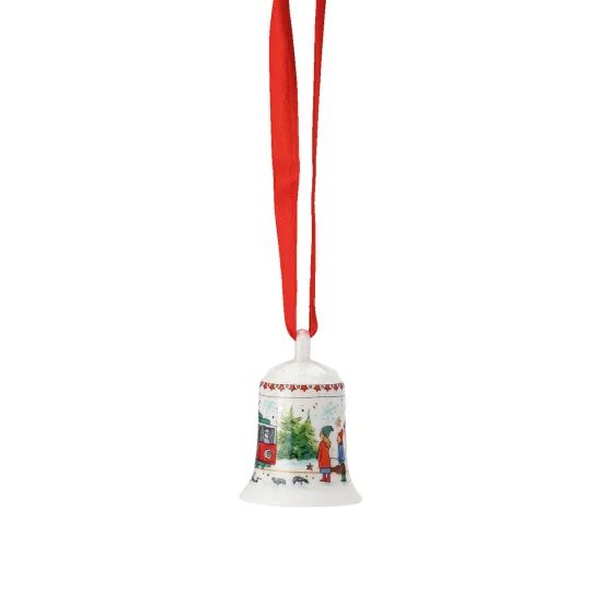 Vánoční porcelánová ozdoba zvonek Tramvaj Christmas Sounds 5 cm, Rosenthal