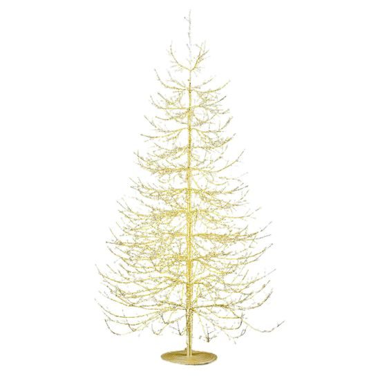 Vánoční dekorace světelný strom 1940 LED zlatý, 180x115 cm