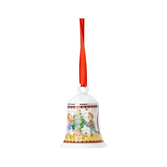 Vánoční porcelánová ozdoba na stromeček Zvonek Christmas Lights 7 cm, Rosenthal