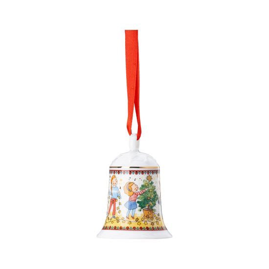 Vánoční porcelánová ozdoba na stromeček Zvonek Christmas Lights 7 cm, Rosenthal