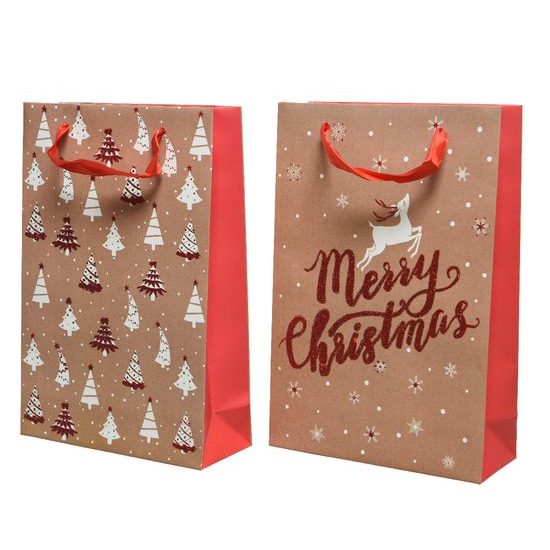 Vianočné darčeková taška, 10x26x32 cm