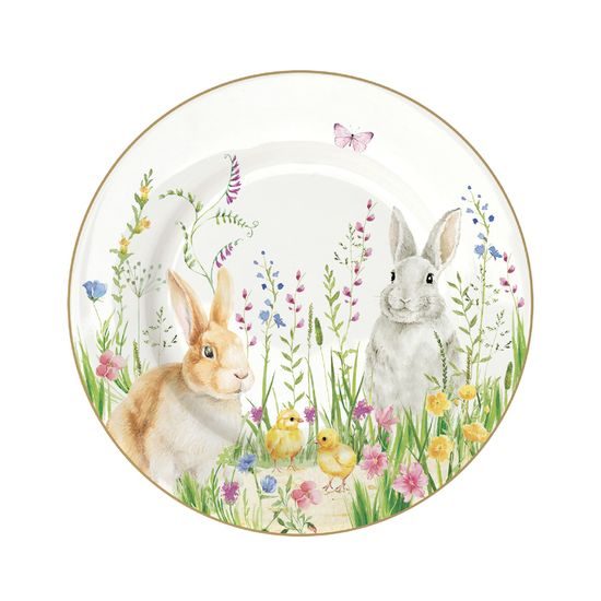 Velikonoční dezertní talíř se zajíčky Happy Easter 19cm, Easy Life