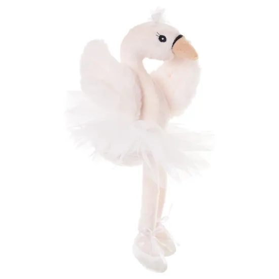 Plyšová labuť baletka Little Odette bílá, 15 cm