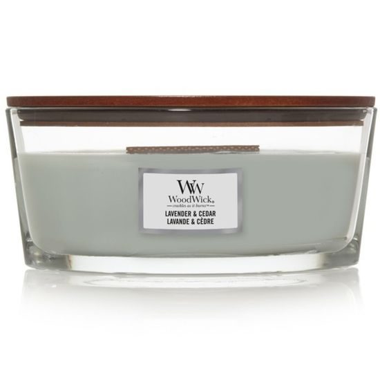 WoodWick - Lavender & Cedar, svíčka loď 453.6 g