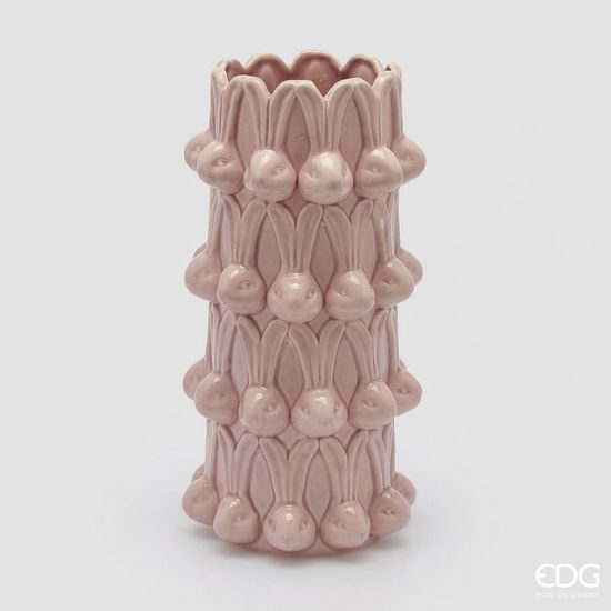 Keramická váza Easter Rabbit růžová, 32x16 cm