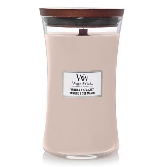 WoodWick Sea Salt & Vanilla svíčka, váza velká 609.5 g