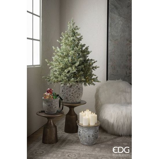 Svíčka s LED osvětlením bílá, 13x7,5 cm