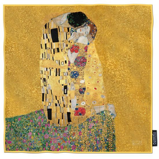 Hodvábna šatka The Kiss 52x52cm, Gustav Klimt
