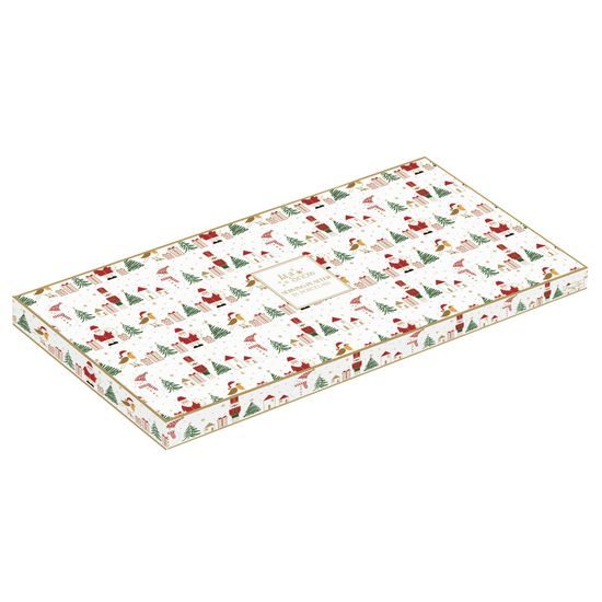 Vianočný porcelánový podnos na cukrovinky Let it Snow 34x15 cm, Easy Life