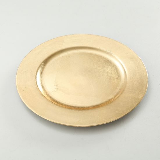 Dekoračné tanier zlatý Base, 33cm