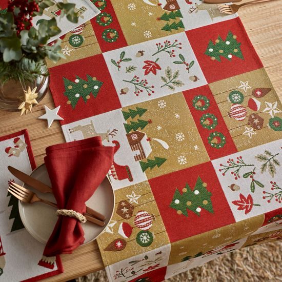 Vianočný gobelínový behúň Wonderworld 49x143 cm, Sander