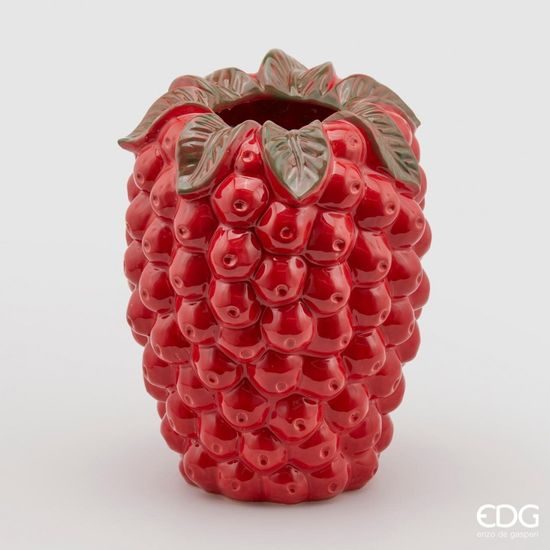 Keramická váza v tvare maliny červená, 34x26,5 cm