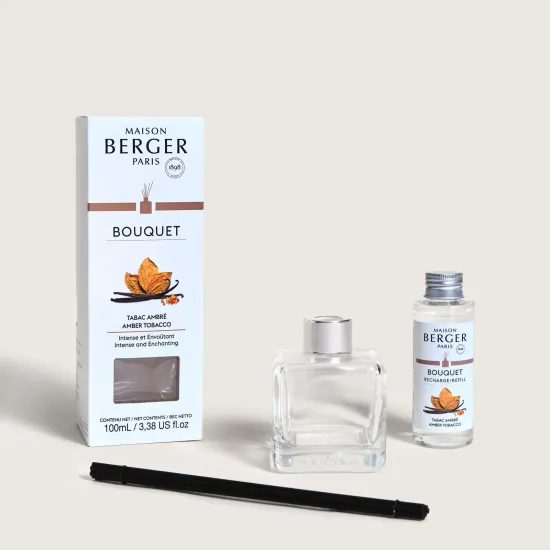 Maison Berger Paris - Aróma difuzér Cube, Jantárový tabak 100 ml